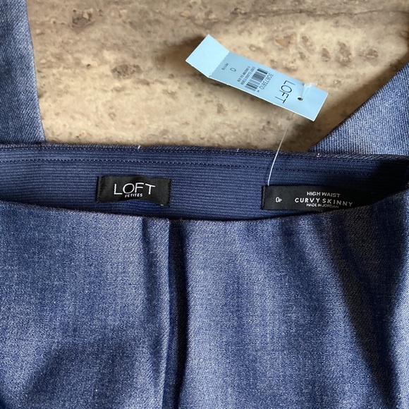 LOFT Curvy Skinny High Waist Work Slacks Petite 2 - Picture 6 of 9